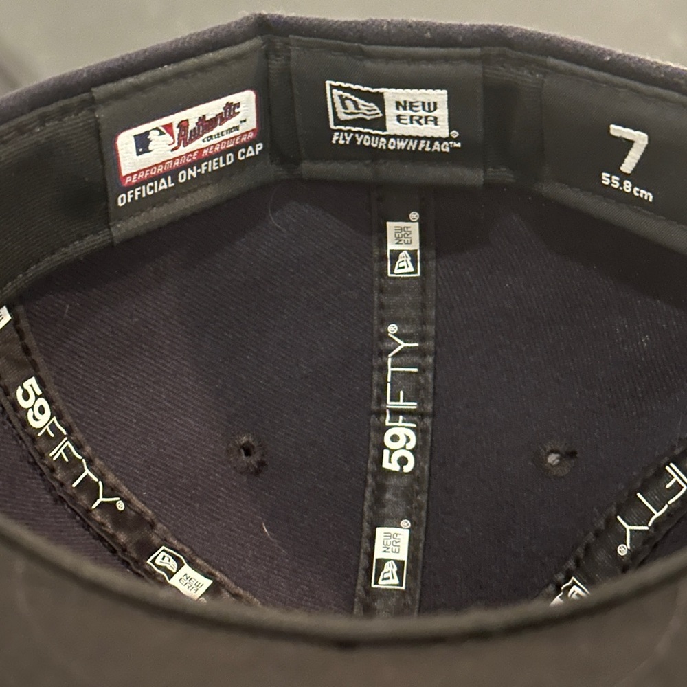 New Era 59Fifty Boston Red Sox "Socks" On Field 7 Fitted Cap Navy Blue - Picture 3 of 4